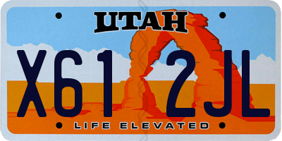 UT license plate X612JL