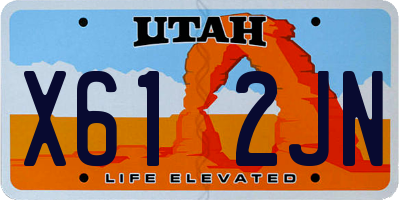 UT license plate X612JN
