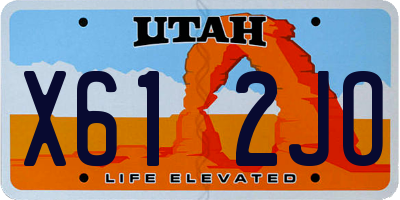 UT license plate X612JO