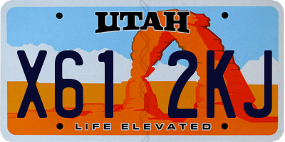 UT license plate X612KJ