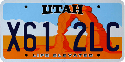 UT license plate X612LC