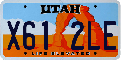 UT license plate X612LE