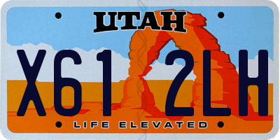 UT license plate X612LH