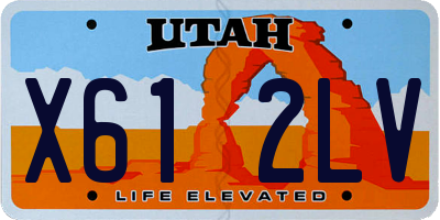 UT license plate X612LV