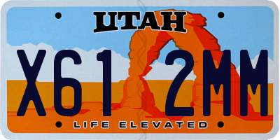 UT license plate X612MM