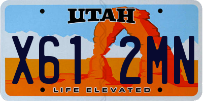 UT license plate X612MN