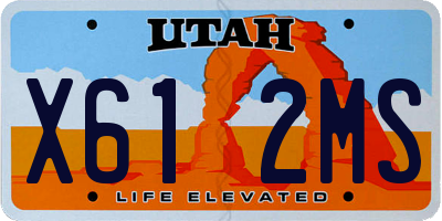 UT license plate X612MS