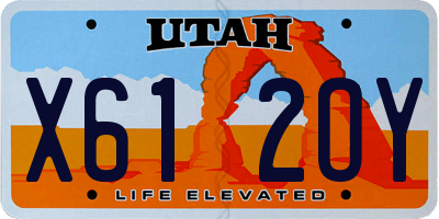 UT license plate X612OY