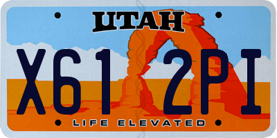 UT license plate X612PI