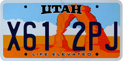 UT license plate X612PJ