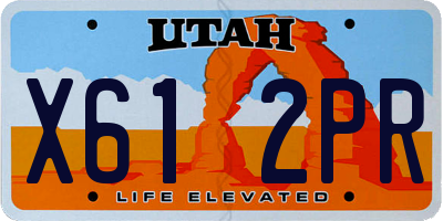 UT license plate X612PR