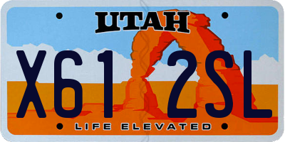 UT license plate X612SL
