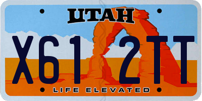UT license plate X612TT