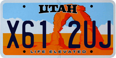 UT license plate X612UJ