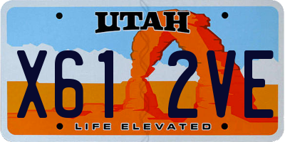 UT license plate X612VE