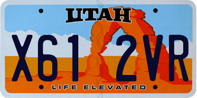 UT license plate X612VR