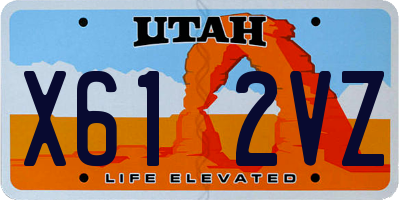 UT license plate X612VZ