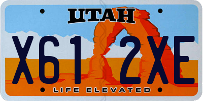 UT license plate X612XE