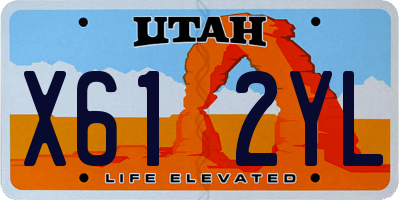 UT license plate X612YL
