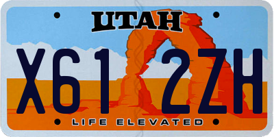 UT license plate X612ZH