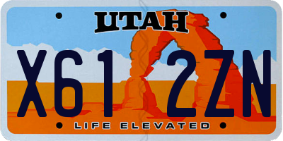 UT license plate X612ZN