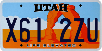 UT license plate X612ZU