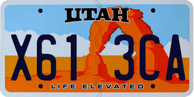 UT license plate X613CA