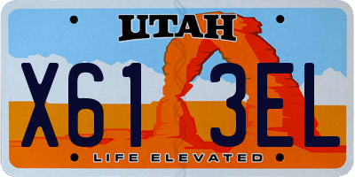 UT license plate X613EL