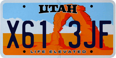 UT license plate X613JF