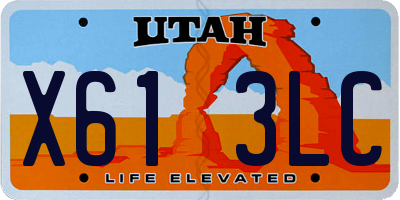 UT license plate X613LC