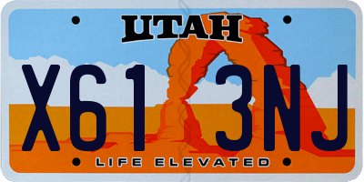 UT license plate X613NJ
