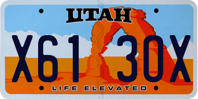 UT license plate X613OX