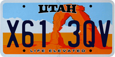 UT license plate X613QV