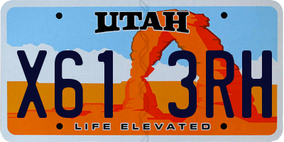 UT license plate X613RH