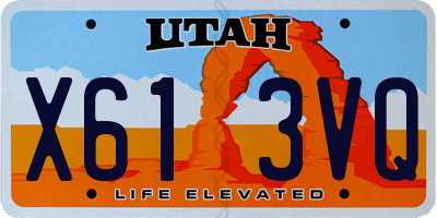 UT license plate X613VQ