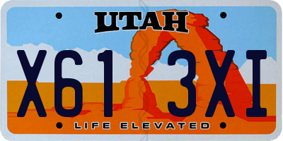 UT license plate X613XI