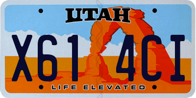 UT license plate X614CI