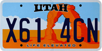 UT license plate X614CN