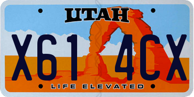 UT license plate X614CX