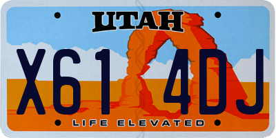 UT license plate X614DJ