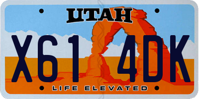 UT license plate X614DK