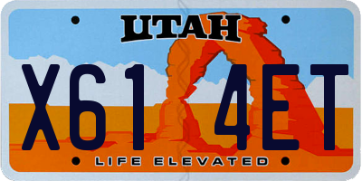 UT license plate X614ET