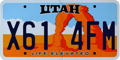 UT license plate X614FM