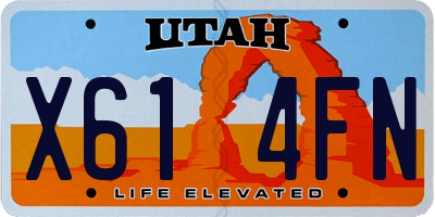 UT license plate X614FN