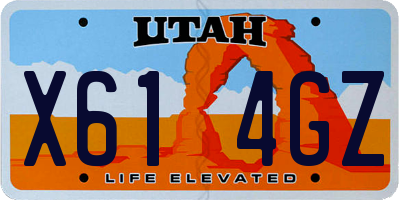 UT license plate X614GZ