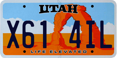 UT license plate X614IL