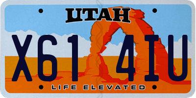 UT license plate X614IU