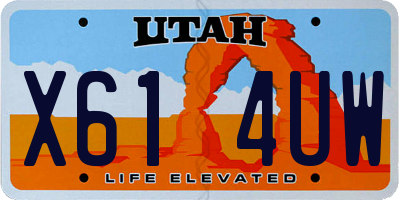 UT license plate X614UW