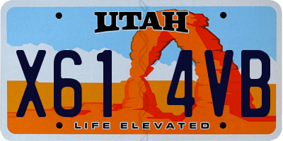 UT license plate X614VB