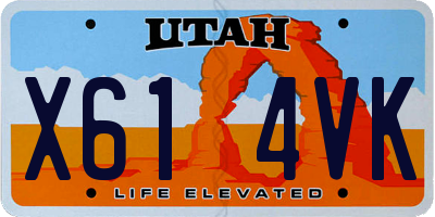 UT license plate X614VK